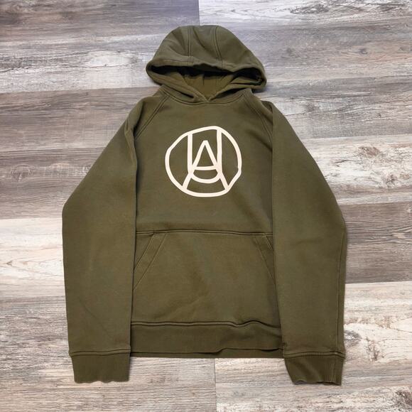 Under‎ Armour UA Storm Army Green Mens Medium Graphic Logo Pullover Hoodie - Picture 1 of 7